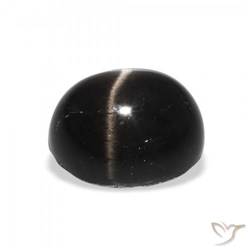 Diopside étoilé Noire naturelle ovale, 5.85 ct, Opaque