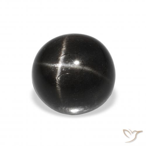 Diopside étoilé Noire naturelle Tour, 2.89 ct, Opaque