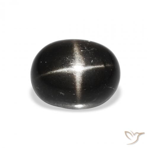 Diopside étoilé Noire naturelle ovale, 3.85 ct, Opaque