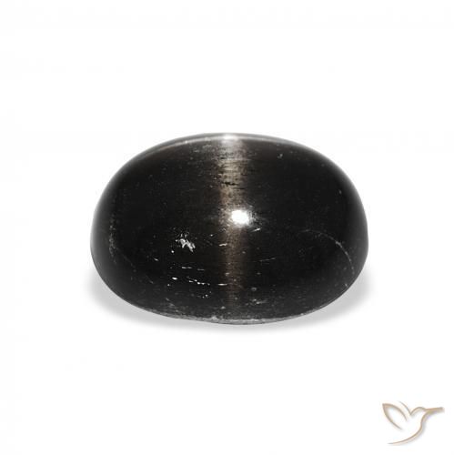 Diopside étoilé Noire naturelle ovale, 3.85 ct, Opaque