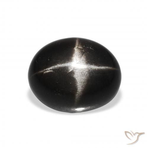 5.13ct Naturel Noire Diopside étoilé, ovale, Opaque