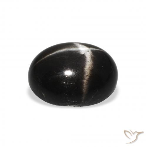 Diopside étoilé Noire naturelle ovale, 5.13 ct, Opaque