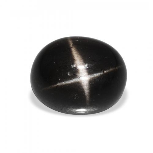 Diopside étoilé Noire naturelle ovale, 5.95 ct, Opaque