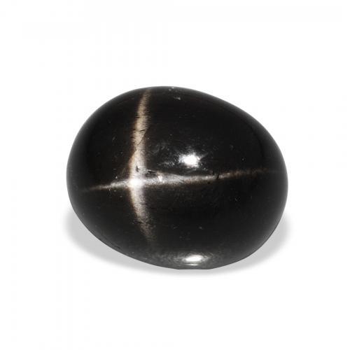 Diopside étoilé Noire naturelle ovale, 5.95 ct, Opaque