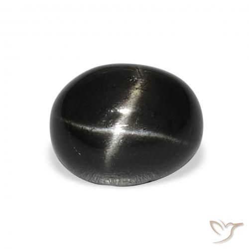 4.91ct Naturel Noire Diopside étoilé, ovale, Opaque