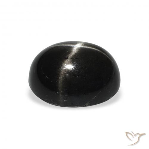 Diopside étoilé Noire naturelle ovale, 4.91 ct, Opaque