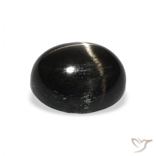 Diopside étoilé Noire naturelle ovale, 5.32 ct, Opaque