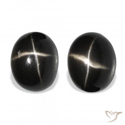 13.46ctw Naturel Noire Diopside étoilé, ovale, Opaque