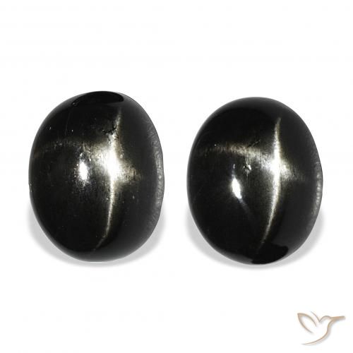 8.87ctw Naturel Noire Diopside étoilé, ovale, Opaque