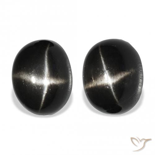 11.38ctw Naturel Noire Diopside étoilé, ovale, Opaque