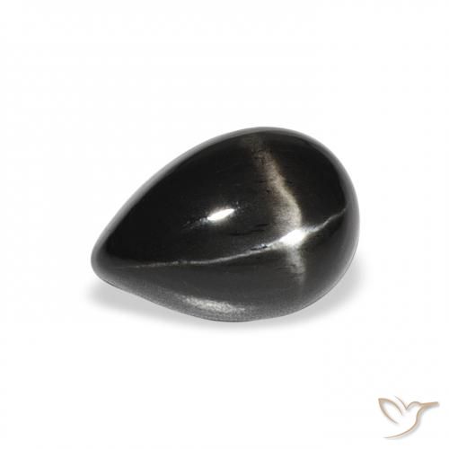2.37ct Naturel Noire Diopside étoilé, En forme de poire, Opaque