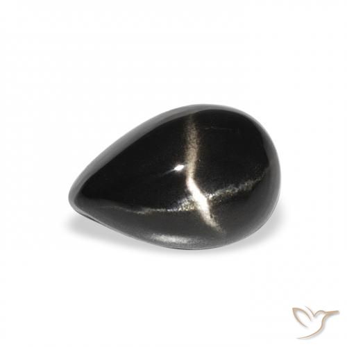 2.63ct Naturel Noire Diopside étoilé, En forme de poire, Opaque