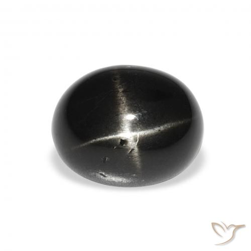 4.75ct Naturel Noire Diopside étoilé, ovale, Opaque