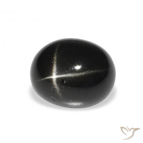 Diopside étoilé Noire naturelle ovale, 4.75 ct, Opaque