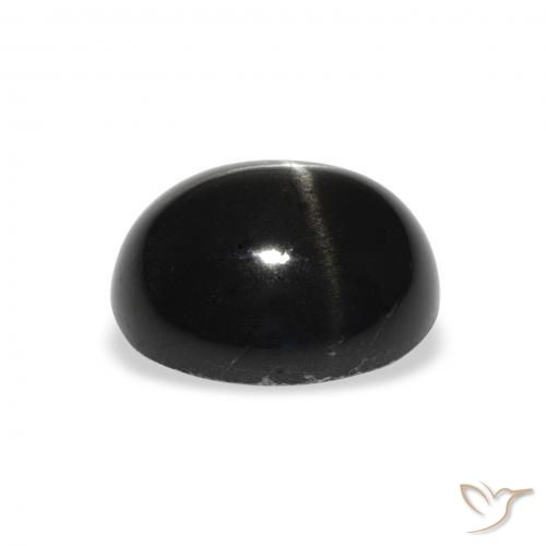 Diopside étoilé Noire naturelle ovale, 4.75 ct, Opaque