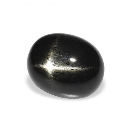 Diopside étoilé Noire naturelle ovale, 4.42 ct, Opaque
