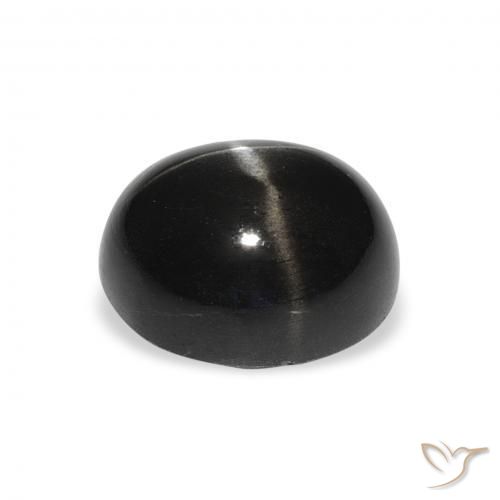 Diopside étoilé Noire naturelle ovale, 5.51 ct, Opaque