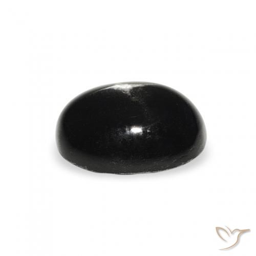 Diopside étoilé Noire naturelle ovale, 1.47 ct, Opaque