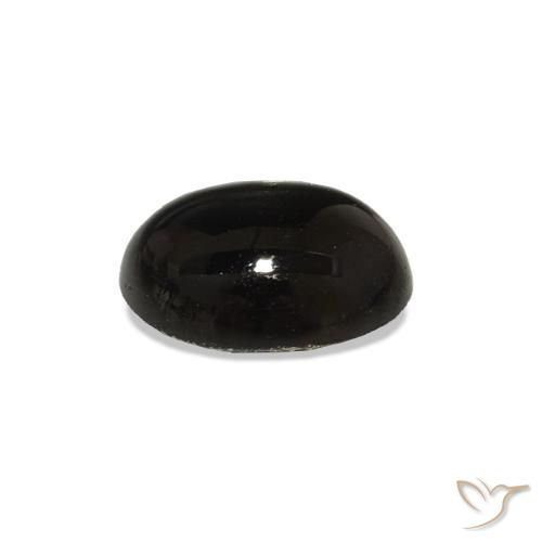 Diopside étoilé Noire naturelle ovale, 1.38 ct, Opaque