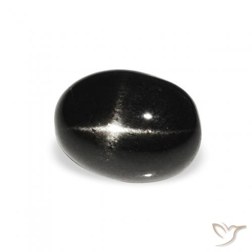 1.59ct Naturel Noire Diopside étoilé, ovale, Opaque