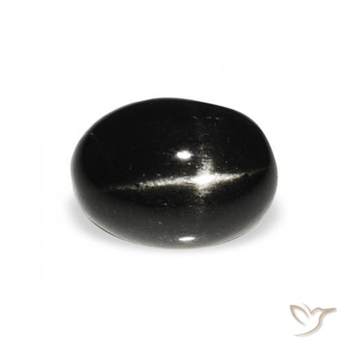 Diopside étoilé Noire naturelle ovale, 1.59 ct, Opaque