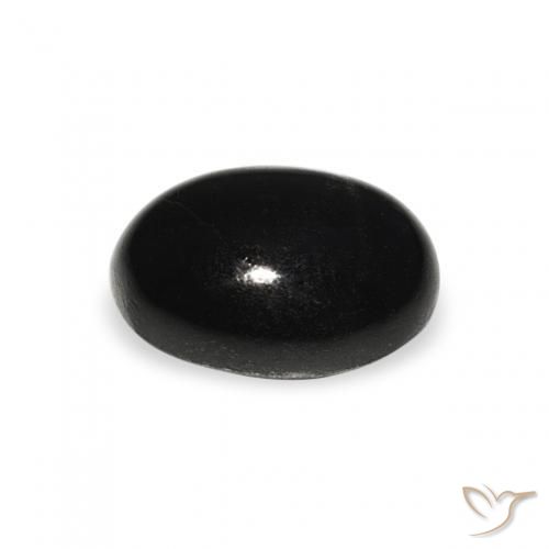 Diopside étoilé Noire naturelle ovale, 1.59 ct, Opaque
