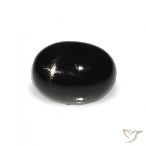 Diopside étoilé Noire naturelle ovale, 1.47 ct, Opaque