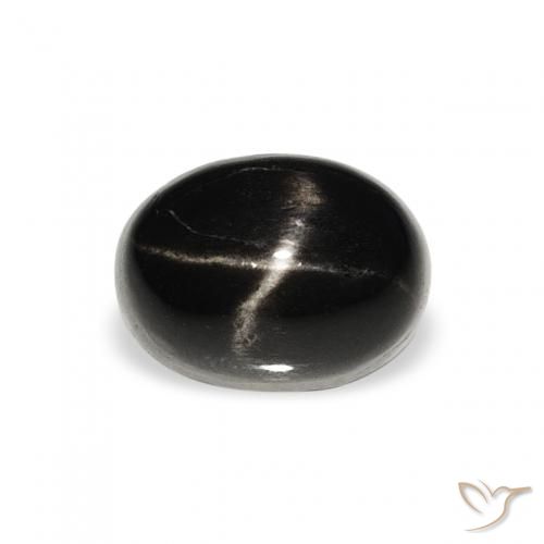 1.77ct Naturel Noire Diopside étoilé, ovale, Opaque