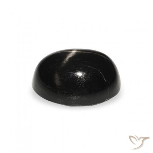 Diopside étoilé Noire naturelle ovale, 1.77 ct, Opaque