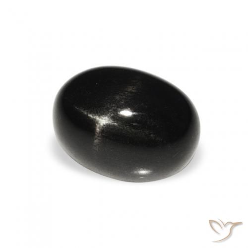 Diopside étoilé Noire naturelle ovale, 1.85 ct, Opaque