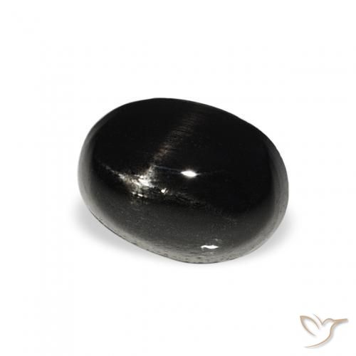 Diopside étoilé Noire naturelle ovale, 1.72 ct, Opaque