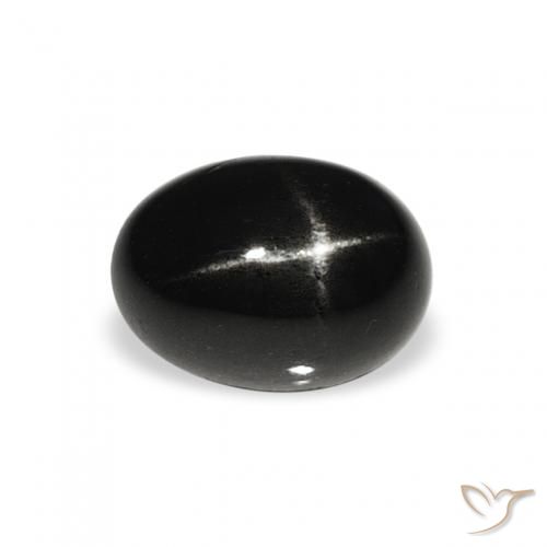 1.34ct Naturel Noire Diopside étoilé, ovale, Opaque