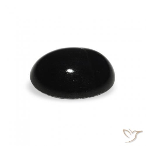 Diopside étoilé Noire naturelle ovale, 1.34 ct, Opaque