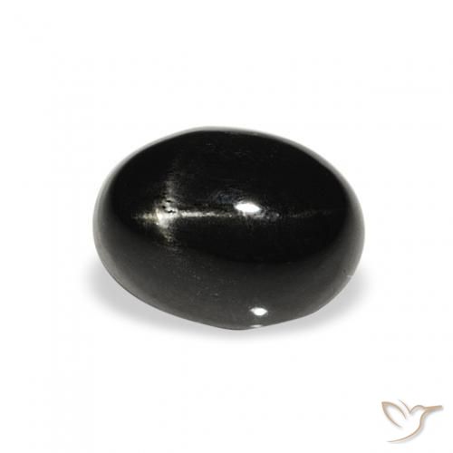 Diopside étoilé Noire naturelle ovale, 1.62 ct, Opaque