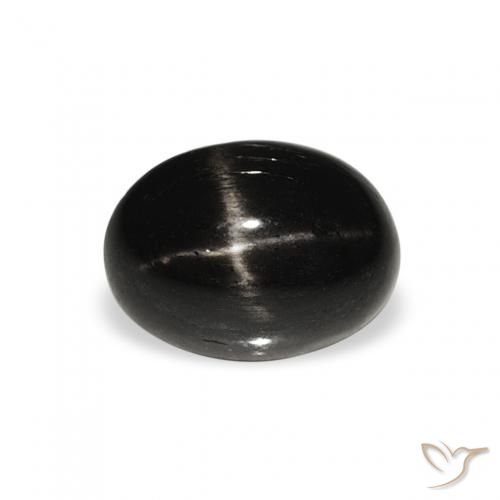 1.33ct Naturel Noire Diopside étoilé, ovale, Opaque