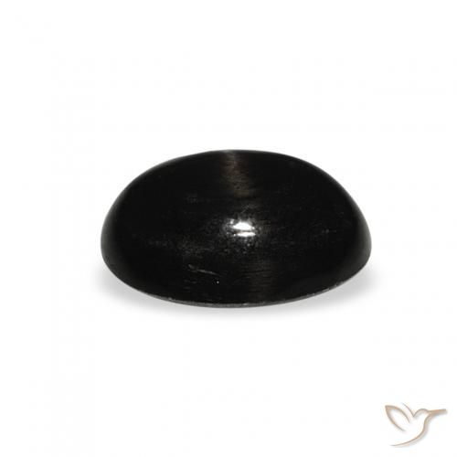 Diopside étoilé Noire naturelle ovale, 1.33 ct, Opaque