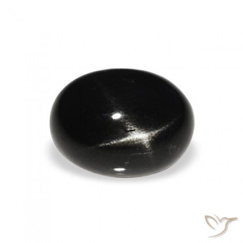 1.41ct Naturel Noire Diopside étoilé, ovale, Opaque