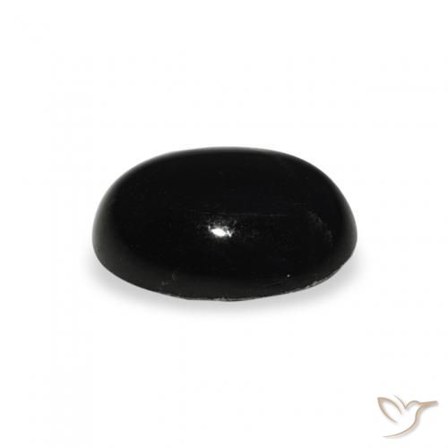 Diopside étoilé Noire naturelle ovale, 1.41 ct, Opaque