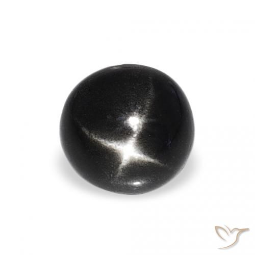 1.54ct Naturel Noire Diopside étoilé, Tour, Opaque