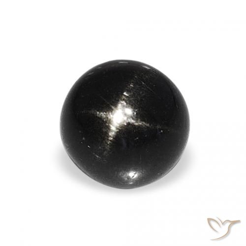1.66ct Naturel Noire Diopside étoilé, Tour, Opaque