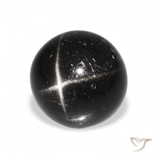 Diopside étoilé Noire naturelle Tour, 9.76 ct, Opaque