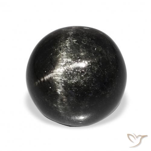 Diopside étoilé Noire naturelle Tour, 9.82 ct, Opaque