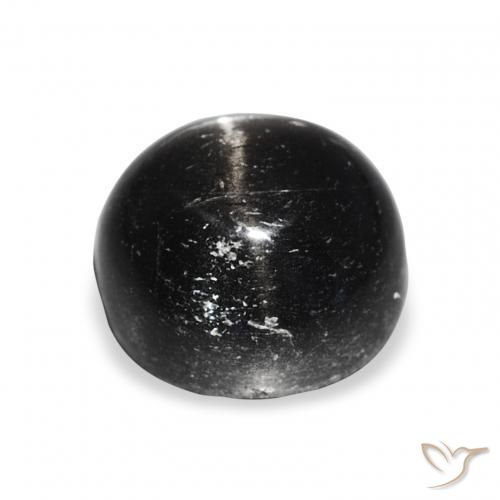 Diopside étoilé Noire naturelle Tour, 9.06 ct, Opaque