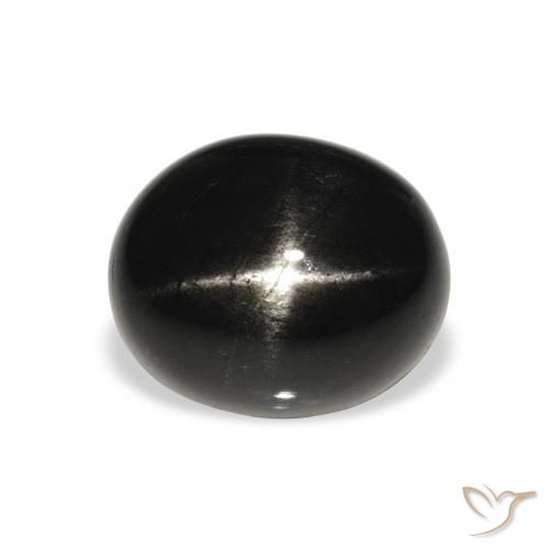 5.45ct Naturel Noire Diopside étoilé, ovale, Opaque