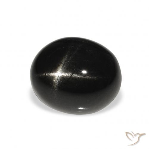Diopside étoilé Noire naturelle ovale, 5.45 ct, Opaque