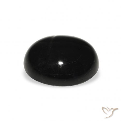 Diopside étoilé Noire naturelle ovale, 5.45 ct, Opaque