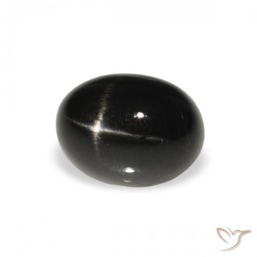 Diopside étoilé Noire naturelle ovale, 2.11 ct, Opaque