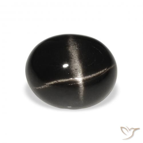 5.80ct Naturel Noire Diopside étoilé, ovale, Opaque