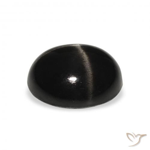 Diopside étoilé Noire naturelle ovale, 5.80 ct, Opaque