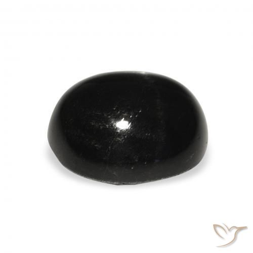 Diopside étoilé Noire naturelle ovale, 6.19 ct, Opaque